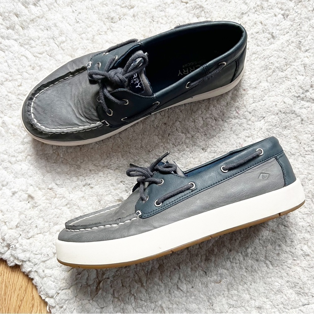 SPERRY: Boys CRUISE BOAT Navy Blue Moccasin Boat Shoes Size 6M